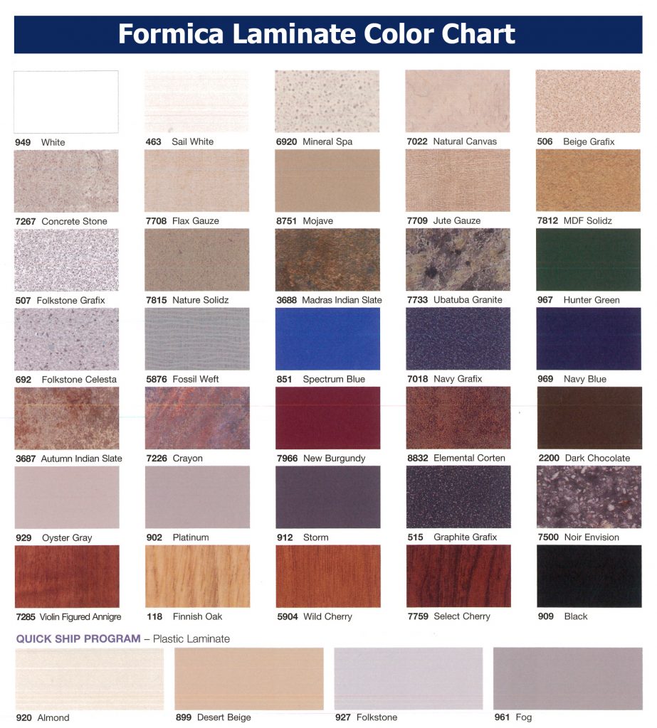 plastic lam phenolic color card 6217 Knickerbocker Bathroom
